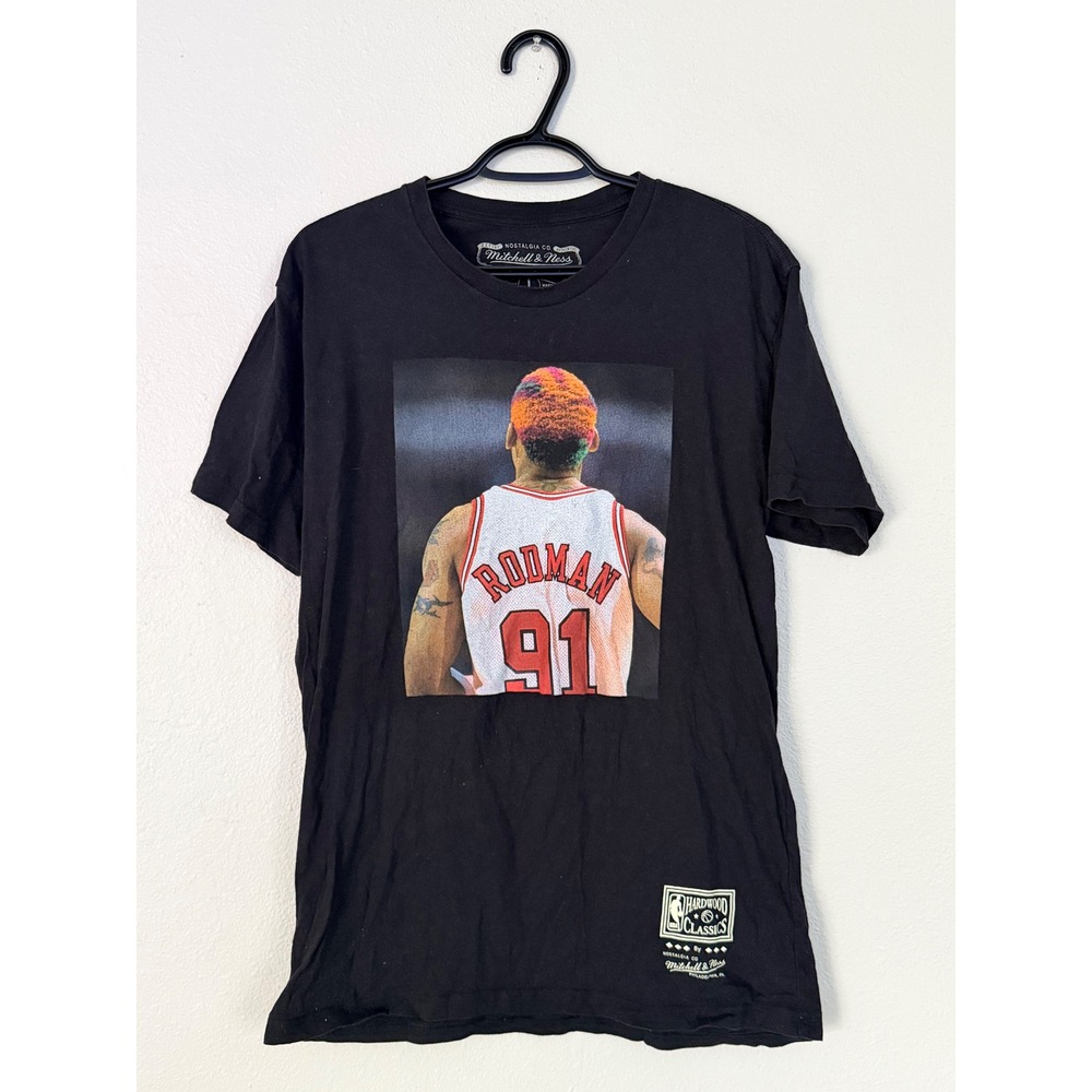 Mitchell & Ness Dennis Rodman Chicago Bulls NBA Hardwood Classics Black Tee L